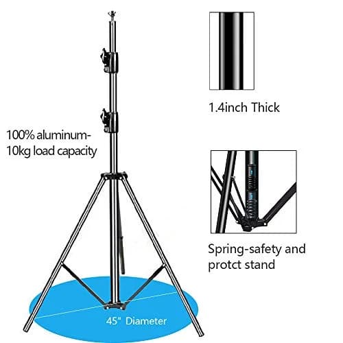 HYJ-INC 12ft x 10ft Photo Video Studio Heavy Duty Adjustable Photography Muslin Backdrop Support System Kit with Carry Bag 12ft x 10ft thumbnail 5