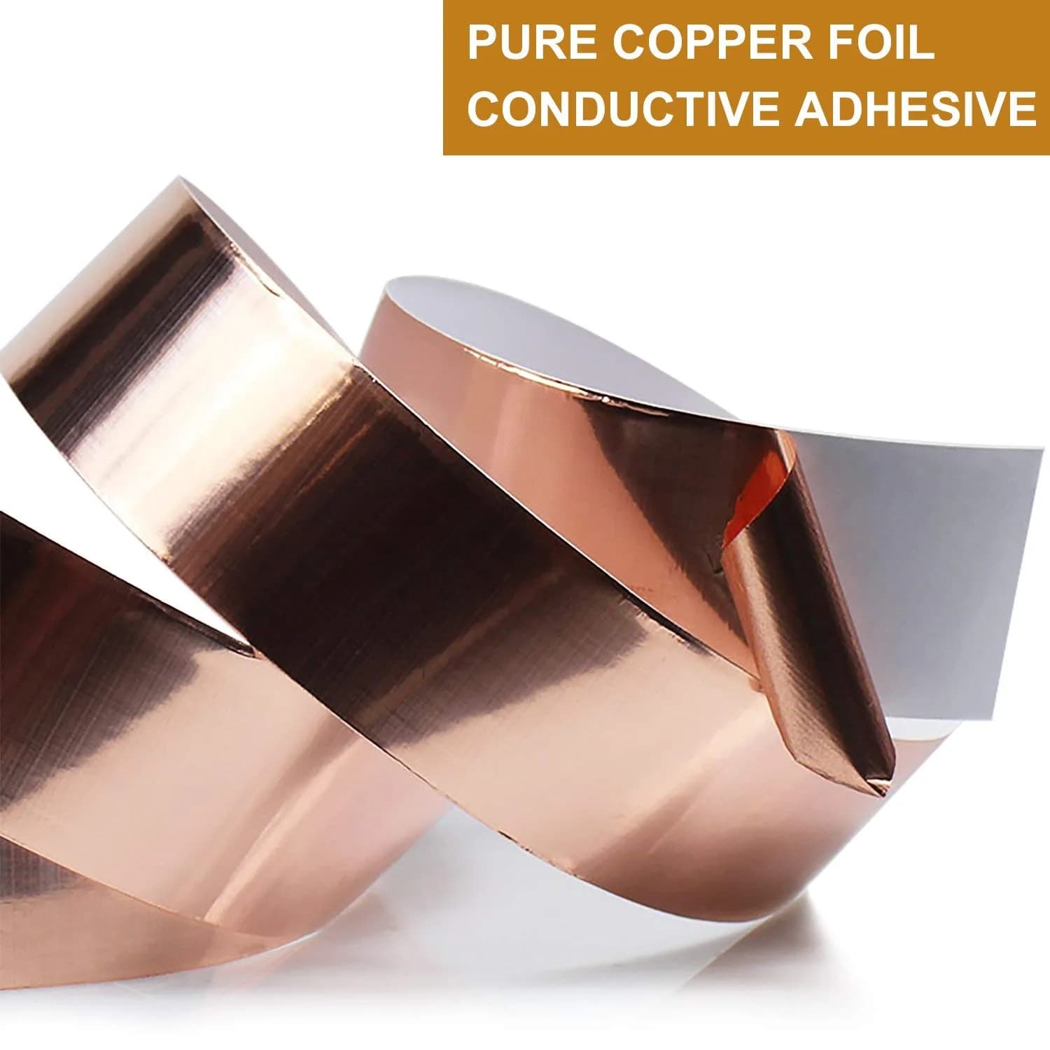 LOVIMAG Copper Foil Tape 1 Inch x 66 Feet Roll, 2 Pack - High Conductivity Industrial Adhesive - view 2