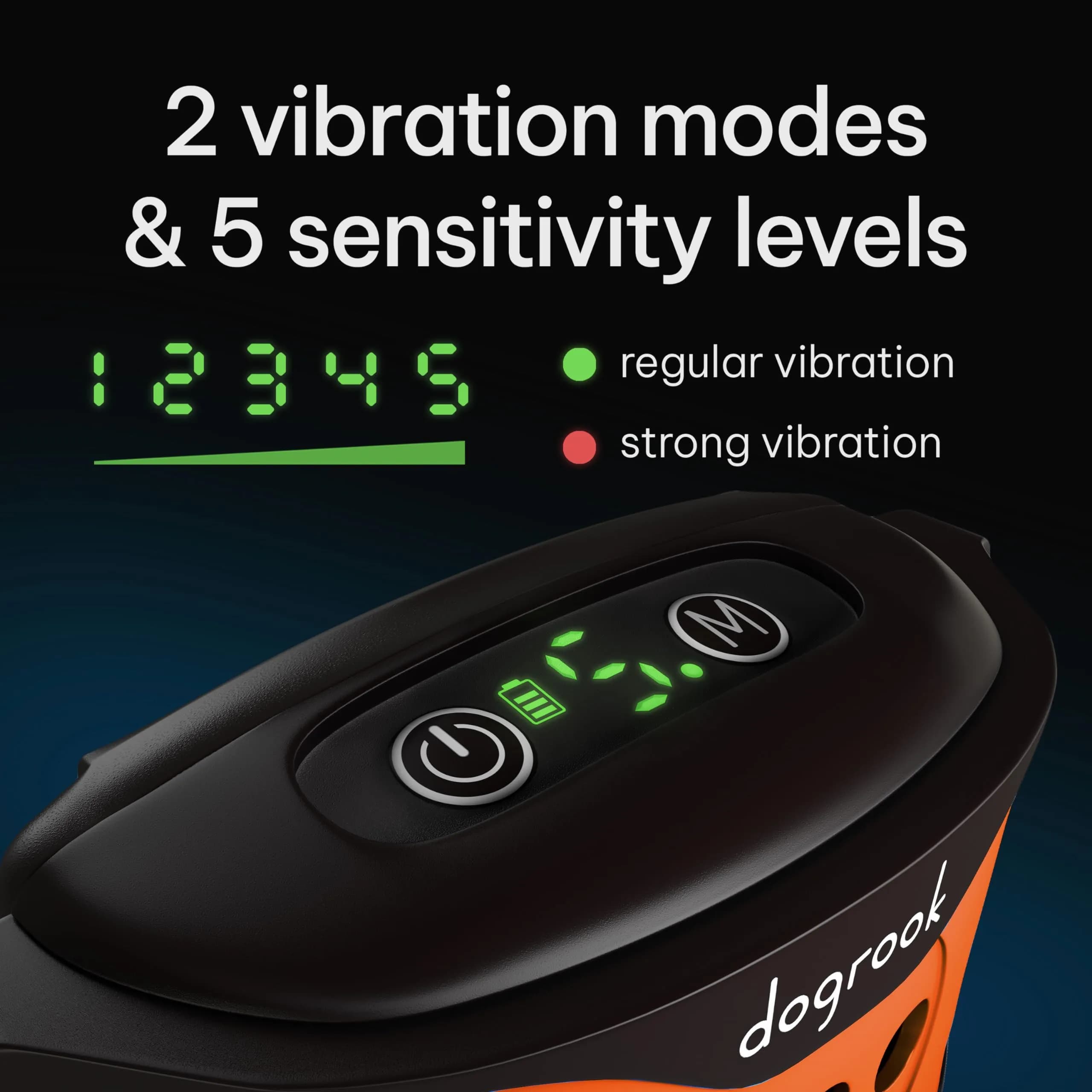 DogRook Rechargeable Bark Collar for Dogs | Humane Beep & Vibration Training, Waterproof, 12-110 lbs - view 2