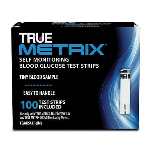 TRUE METRIX Blood Glucose Test Strips 100 Count | Fast, Reliable Blood Sugar Monitoring thumbnail 1