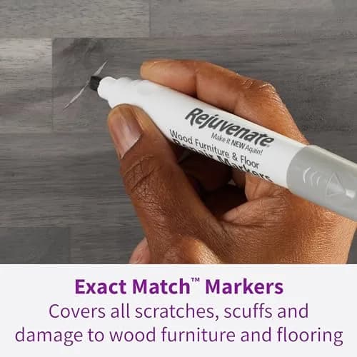 Rejuvenate Exact Match Wood Furniture & Floor Repair Markers, 6 Count, White/Gray Markers | Covers Scratches, Scuffs, and Damage thumbnail 3