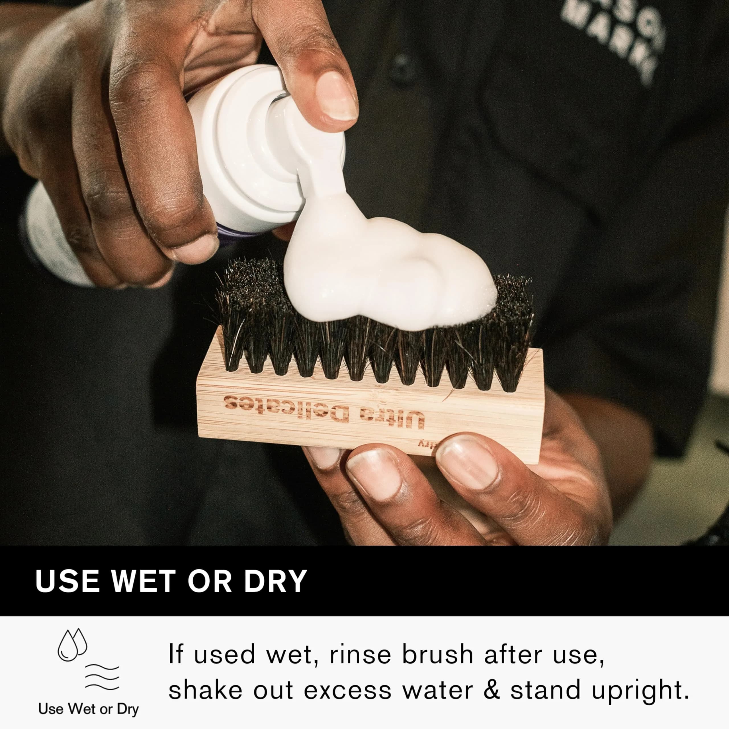 Jason Markk Ultra Delicate Shoe & Hat Cleaning Brush | Soft Bristles, Bamboo Wood, Sneaker Care (1 Brush) - view 4