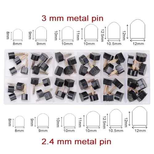 luakesa Black High Heel Replacement Tips Kit | 24 Pairs, 6 Sizes, U-Shape thumbnail 4