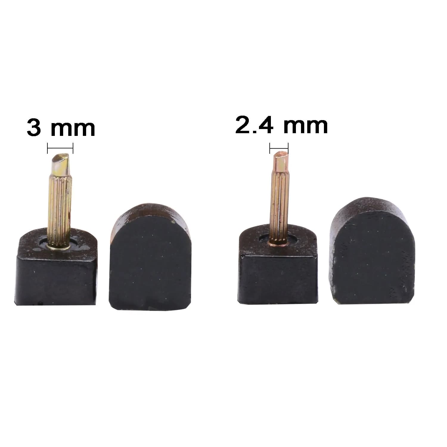 luakesa Black High Heel Replacement Tips Kit | 24 Pairs, 6 Sizes, U-Shape - view 2