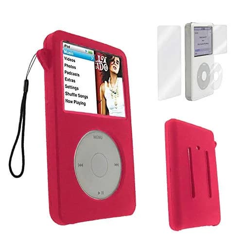 BestforYou Silicone Skin Case Cover for iPod Classic 6th 7th 80GB 120GB 160GB | Thin 10.5mm Version in Red thumbnail 1