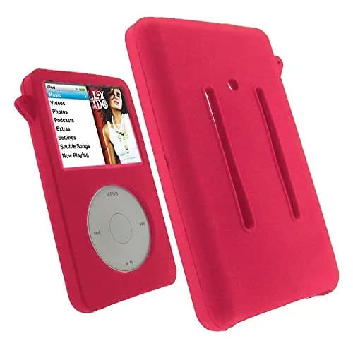 BestforYou Silicone Skin Case Cover for iPod Classic 6th 7th 80GB 120GB 160GB | Thin 10.5mm Version in Red thumbnail 2