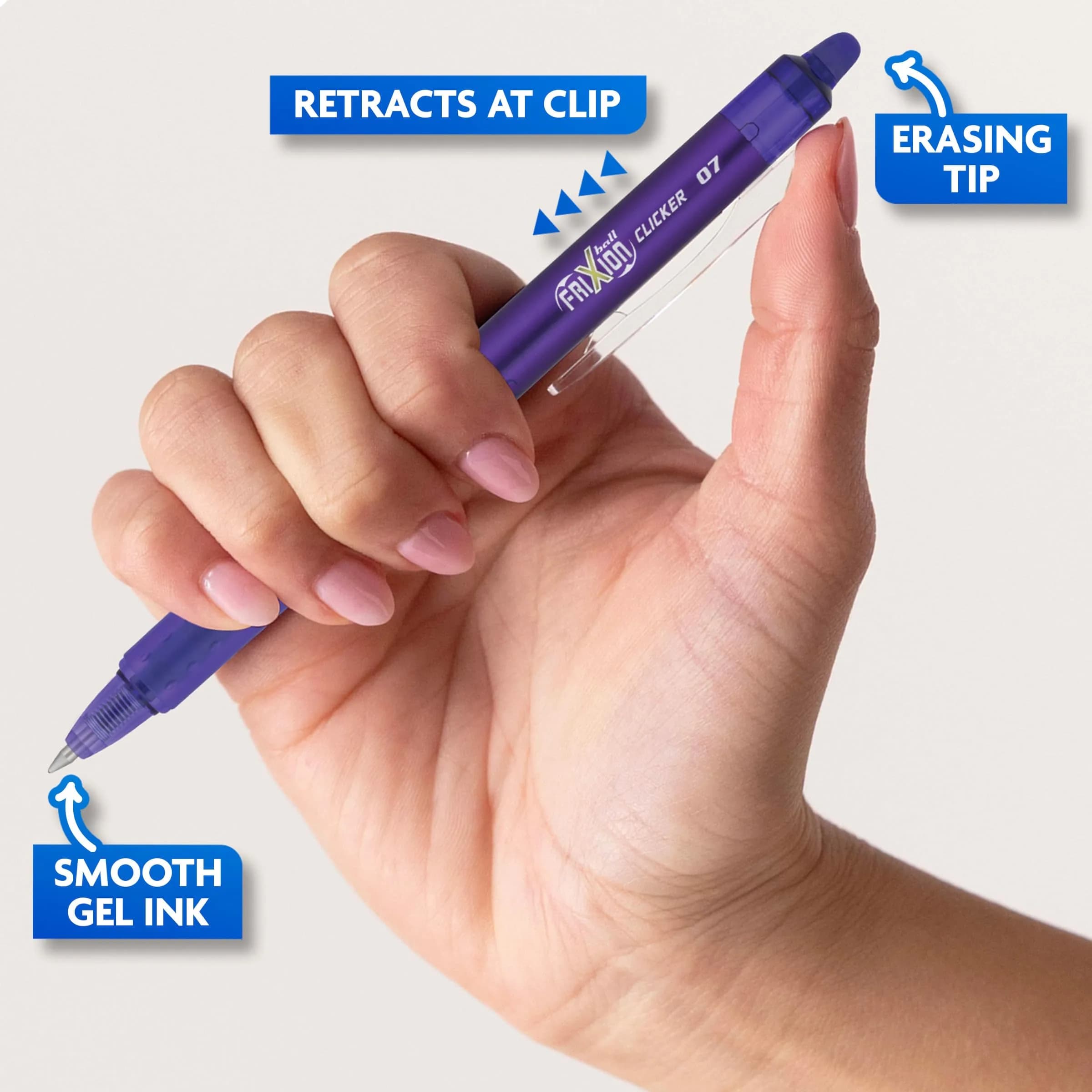 Pilot FriXion Clicker Erasable Pens Fine Point 0.7mm, Assorted Colors, 15-Pack | Smooth Ink Flow Writing Instrument - view 4