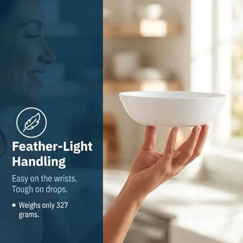 Corelle 4-Pc Meal Bowls Set 1330ml (46 Fl Oz) | Vitrelle Strong Glass for Daily Use thumbnail 5