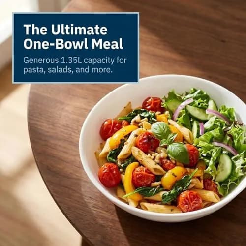 Corelle 4-Pc Meal Bowls Set 1330ml (46 Fl Oz) | Vitrelle Strong Glass for Daily Use thumbnail 2
