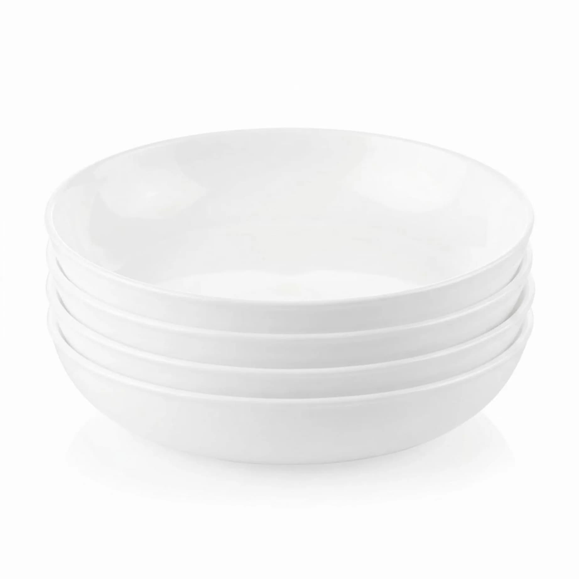 Corelle 4-Pc Versa Bowls Set | 850 ml (30 oz) Pasta & Salad Bowls | White Vitrelle Glass - main product image
