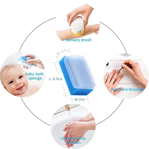 wellgler OT Sensory Brush & Sponge 12-Pack | Gentle Foam Scrub for Babies & Therapy thumbnail 5
