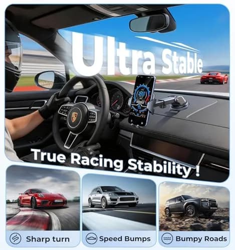 VICSEED 2026 Upgraded Car Phone Holder Mount | 86LBS Ultra-Powerful Suction, Sturdy & Flexible thumbnail 6