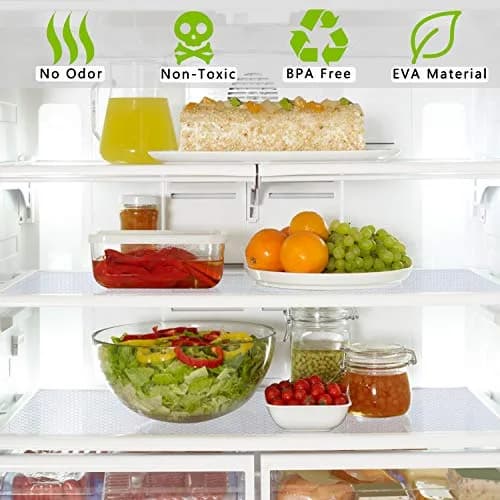 HooTown Shelf Liner Kitchen Cabinet Drawer Mat, 17.5"W x 78.7"L Non Adhesive Clear | Food-Grade EVA, Waterproof & Easy to Cut thumbnail 2