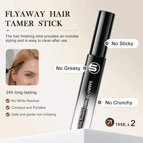 Samnyte Hair Finishing Stick 2 Pack - 36ml (1.4 Fl Oz) | Tames Flyaways & Baby Hairs thumbnail 2