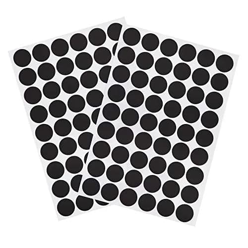 VictorsHome Black Screw Hole Stickers 21mm (0.83 Inch) | Covers Screw Holes for Furniture & Cabinets thumbnail 1