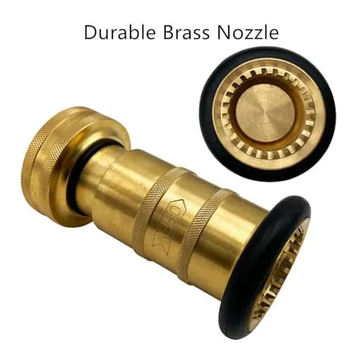 SAFBY Brass Fire Hose Nozzle 1" NPT/NPSH | Fog, Stream & Off Positions thumbnail 5
