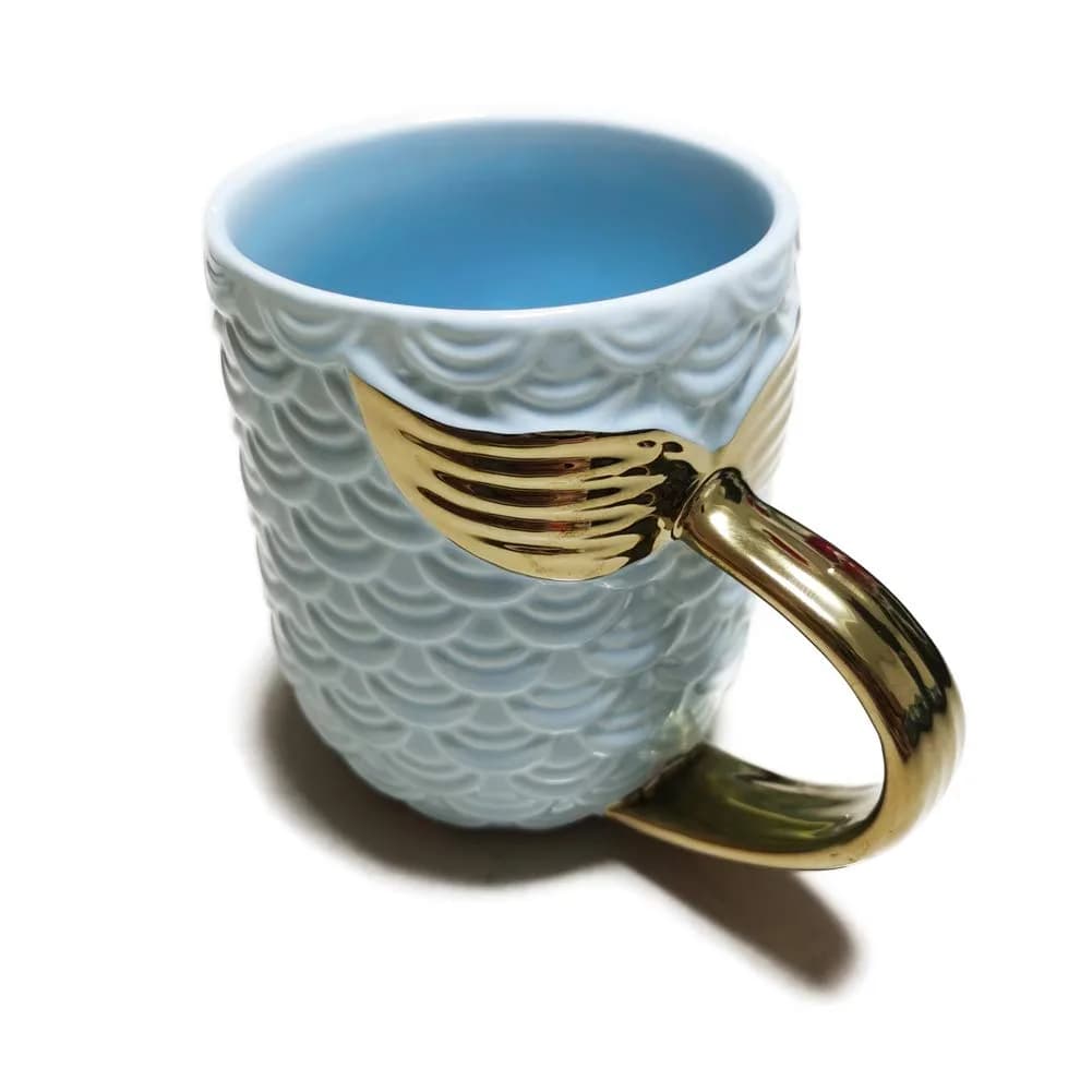 ZaH Mermaid Mug 400ml (15 oz) | Unique Gift for Weddings, Birthdays, and Special Occasions — Sky Blue