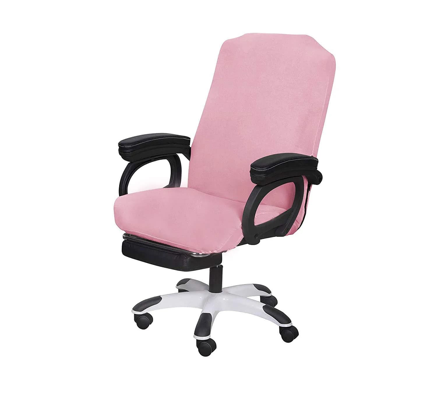 SARAFLORA Pink Medium Office Chair Cover | Stretch Fit, Removable, Washable Protector (1 Piece) - main product image