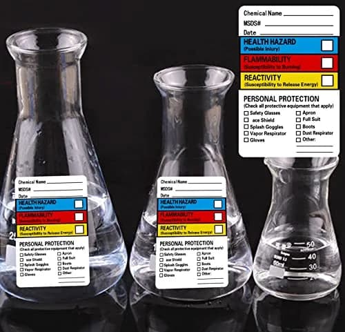 Well Tile Chemical Safety Data Labels MSDS Stickers 2x3 Inch | OSHA-Compliant Hazard Communication thumbnail 6