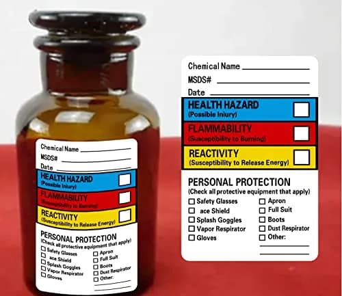 Well Tile Chemical Safety Data Labels MSDS Stickers 2x3 Inch | OSHA-Compliant Hazard Communication thumbnail 7