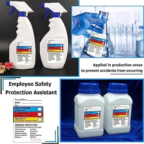 Well Tile Chemical Safety Data Labels MSDS Stickers 2x3 Inch | OSHA-Compliant Hazard Communication thumbnail 3
