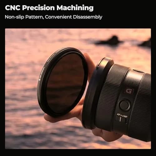 K&F CONCEPT 58mm Variable ND Lens Filter ND2-ND400 (1-9 Stops) Ultra Slim | Multi-Layer Coating for Precise Light Control thumbnail 6