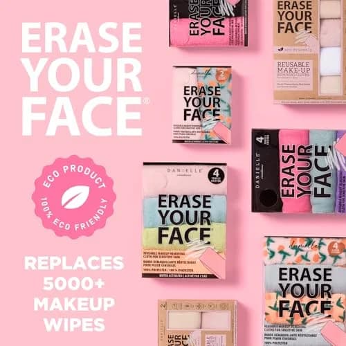 Erase Your Face Make-up Removing Cloths | Reusable Microfiber Cloths for All Skin Types thumbnail 6
