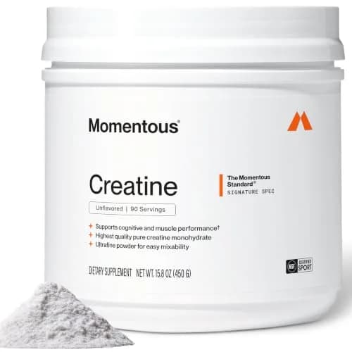 Momentous Creatine Monohydrate Powder 90 Servings (15.8 oz) | NSF Certified for Sport & Muscle Growth thumbnail 1