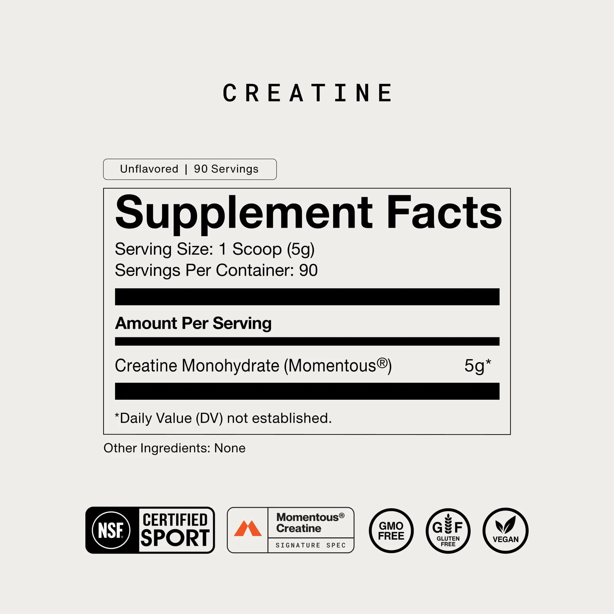 Momentous Creatine Monohydrate Powder 90 Servings (15.8 oz) | NSF Certified for Sport & Muscle Growth - view 8