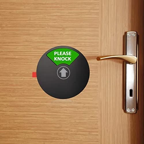 LoYinLo Do Not Disturb Sign, 5 inch Round Black Acrylic | 4-State Office Privacy Slider thumbnail 8