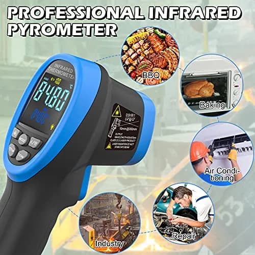 BTMETER BT-1500C Infrared Thermometer -58℉ to 2732℉ | Non Contact Laser IR Gun thumbnail 4