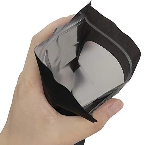 STUs 100 Pack Mylar Bags 5.5 x 7.9 Inch Resealable Smell Proof Bags with Clear Window Foil thumbnail 5