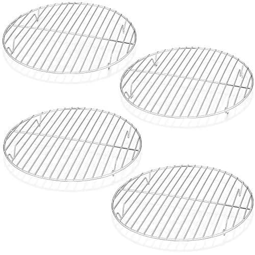 TeamFar 9 Inch Round Cooling Rack Set of 4 | Heavy Duty Stainless Steel, Rust Resistant, Dishwasher Safe thumbnail 1