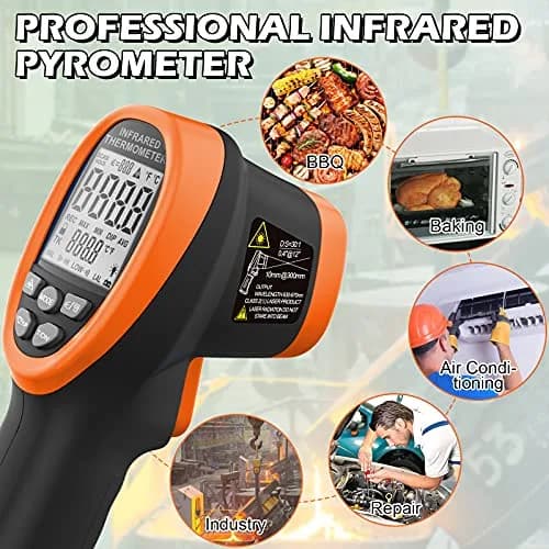 BTMETER BT-1500 Pyrometer -58℉ to 2732℉ Infrared Laser Thermometer Gun for Industrial & Automotive Use thumbnail 2