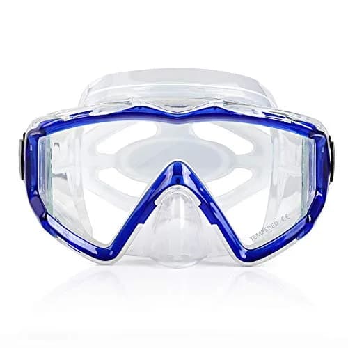 EXP VISION Pano 3 Panoramic View Diving Mask, Tempered Glass Lens Scuba Snorkeling Dive Mask 280g (9.88 oz) | Wide View for Freediving thumbnail 2
