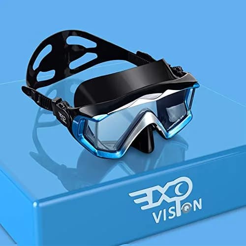 EXP VISION Pano 3 Panoramic View Dive Mask, Tempered Glass Lens Scuba Snorkeling Mask 280g (9.9 oz) | Wide View for Freediving thumbnail 1
