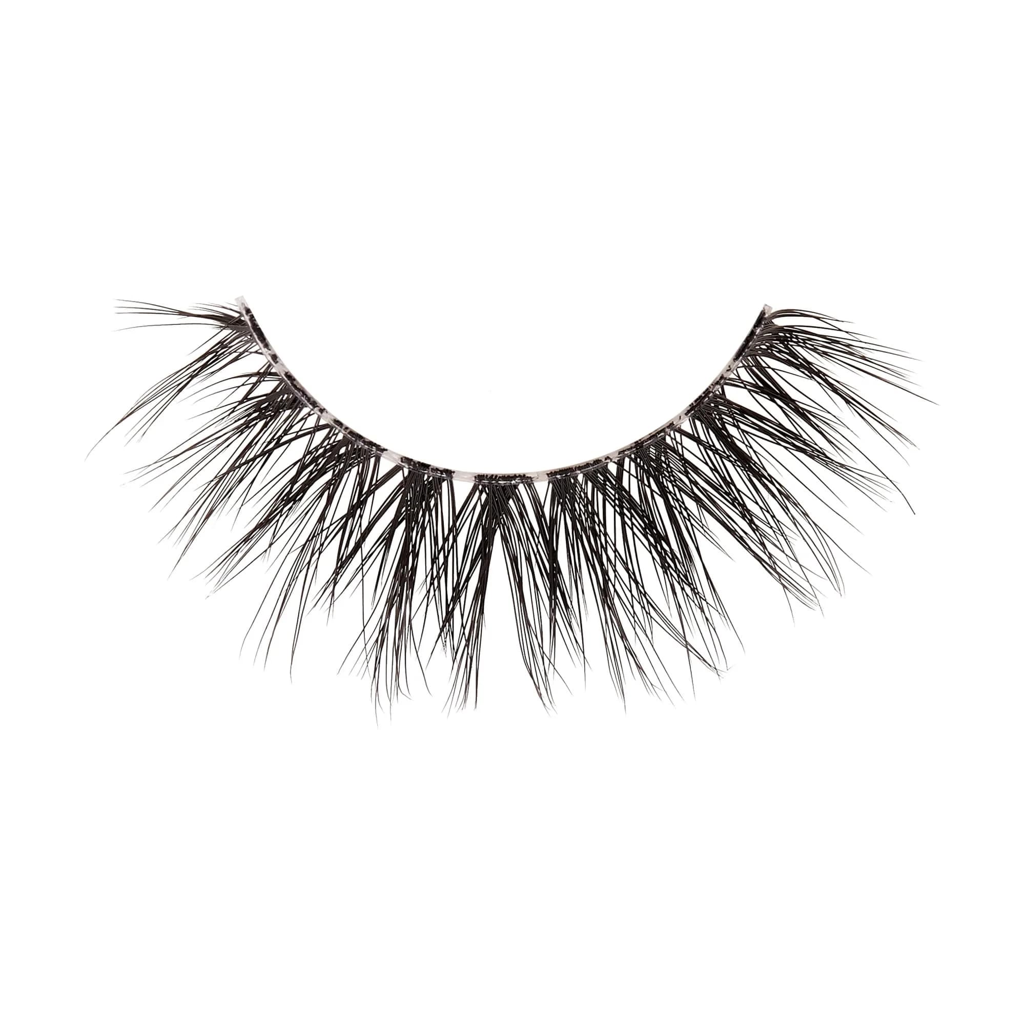 KISS Lash Couture LuXtensions False Eyelashes, Royal Satin, 1 Pair, 10mm Flat Lash | Natural Look Reusable D/C/J Curl Mix - view 5
