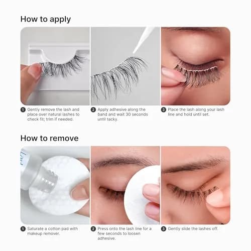 KISS Lash Couture LuXtensions False Eyelashes, Royal Satin, 1 Pair, 10mm Flat Lash | Natural Look Reusable D/C/J Curl Mix thumbnail 8