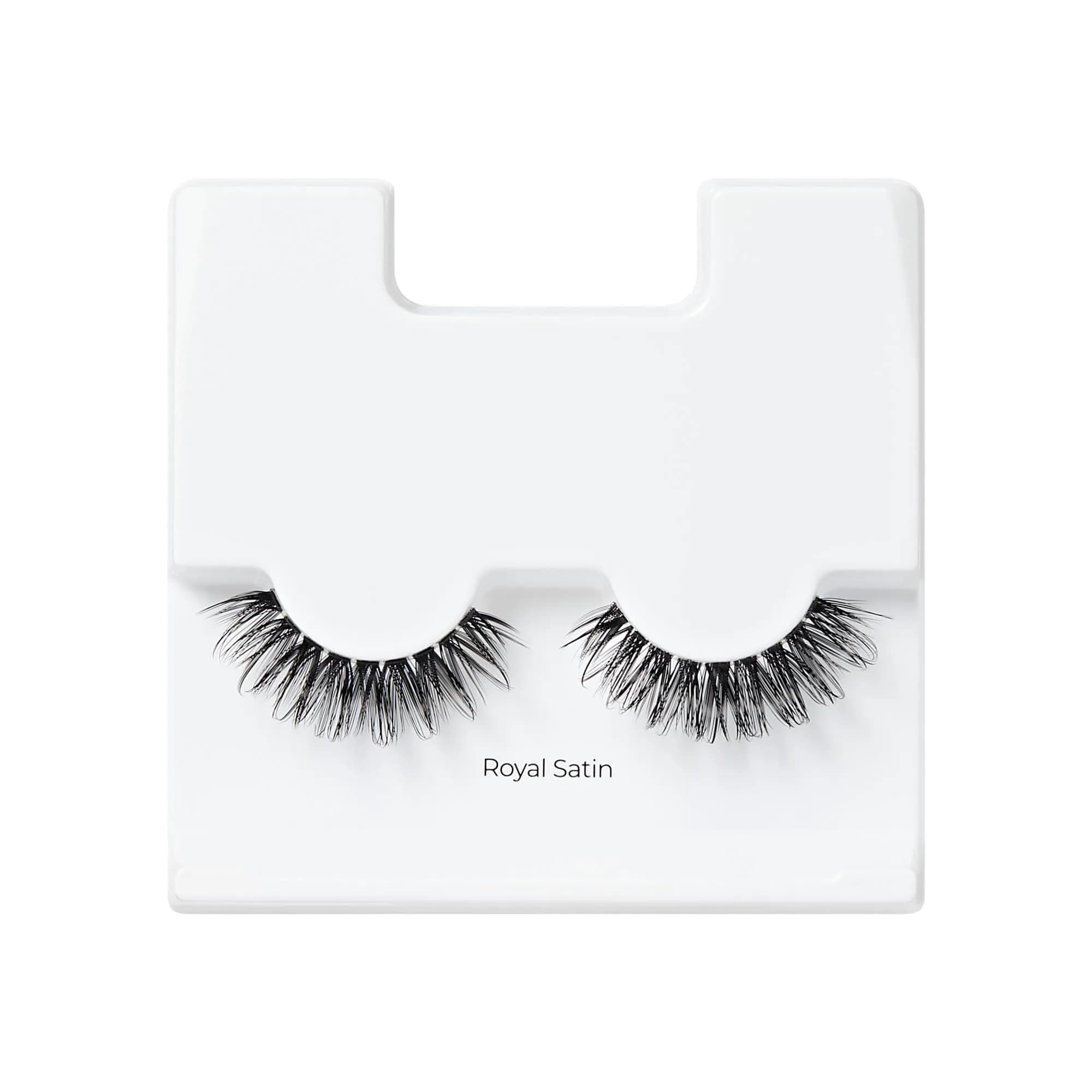KISS Lash Couture LuXtensions False Eyelashes, Royal Satin, 1 Pair, 10mm Flat Lash | Natural Look Reusable D/C/J Curl Mix - view 4