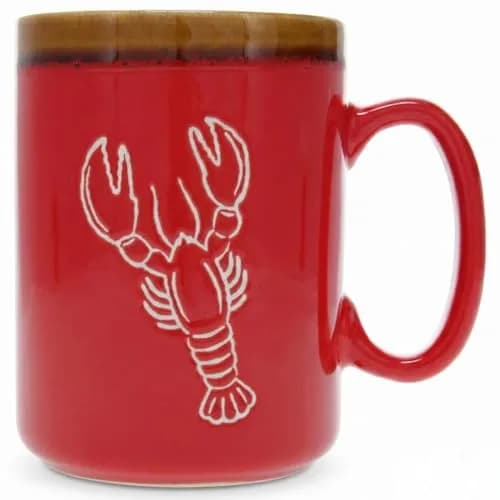 Cape Shore 18oz Hand Glazed Stoneware Mug with Lobster Design | Nautical Coffee Mug for Daily Use thumbnail 1