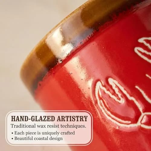 Cape Shore 18oz Hand Glazed Stoneware Mug with Lobster Design | Nautical Coffee Mug for Daily Use thumbnail 9