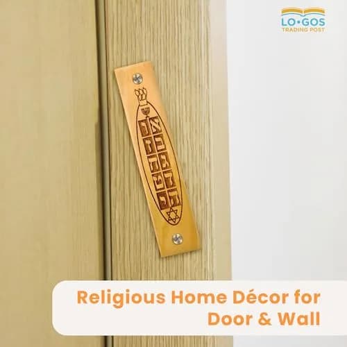 Logos Trading Post Olive Wood Mezuzah with Prayer Scroll | Handcrafted Religious Wall Decor from Israel thumbnail 6