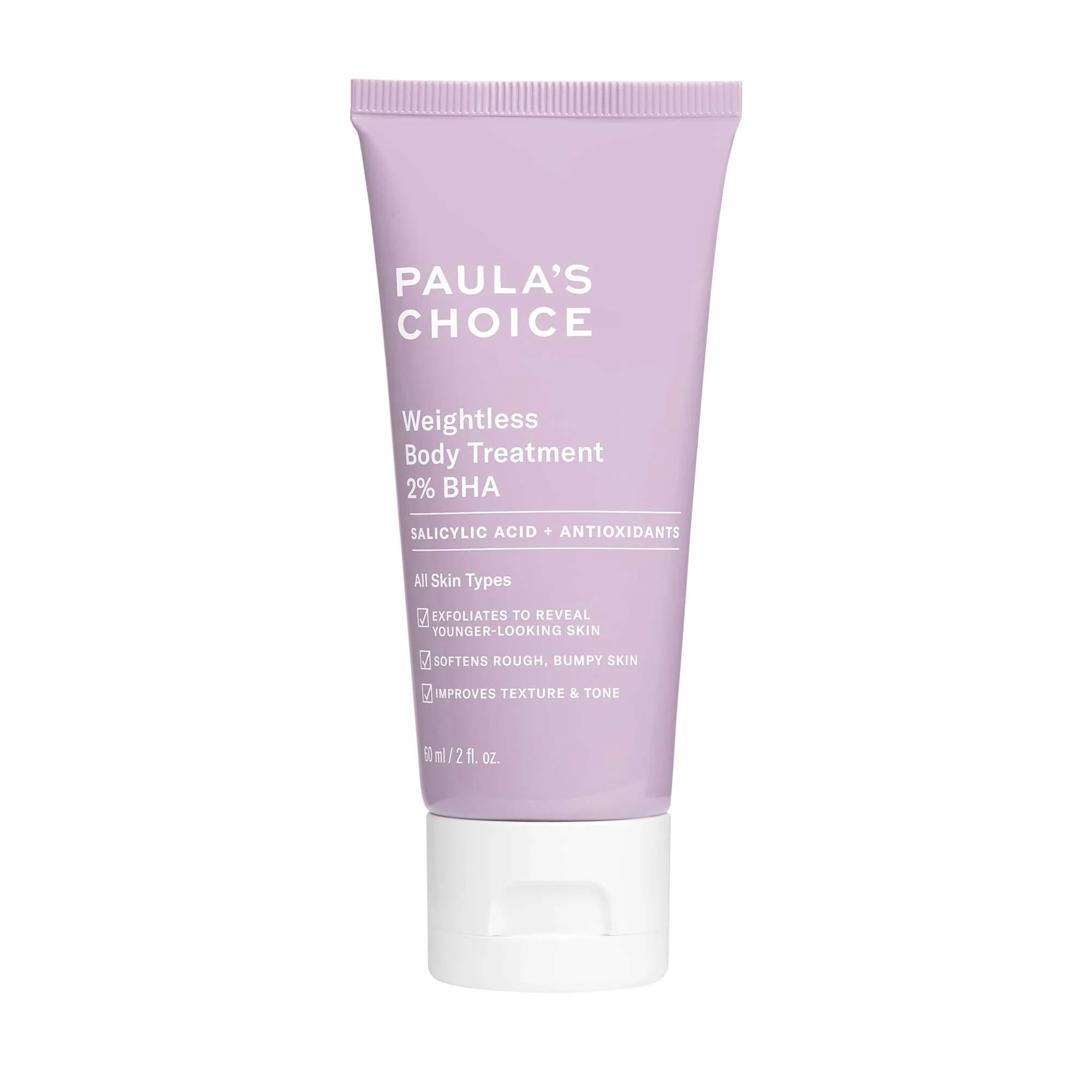 Paula's Choice Weightless Body Treatment 2% BHA Salicylic Acid 2 Fl Oz | Smooths Rough Skin & Clogged Pores — 2 Fl Oz