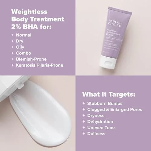 Paula's Choice Weightless Body Treatment 2% BHA Salicylic Acid 2 Fl Oz | Smooths Rough Skin & Clogged Pores thumbnail 4
