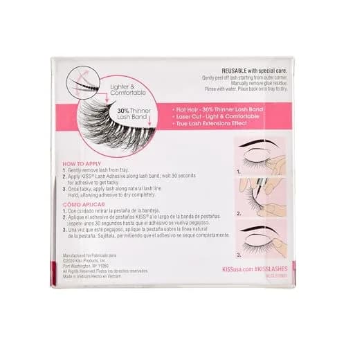 KISS Lash Couture LuXtensions False Eyelashes, Russian Volume Style, 16mm, 1 Pair Strip Lashes | Real Lash Extension Fibers thumbnail 8