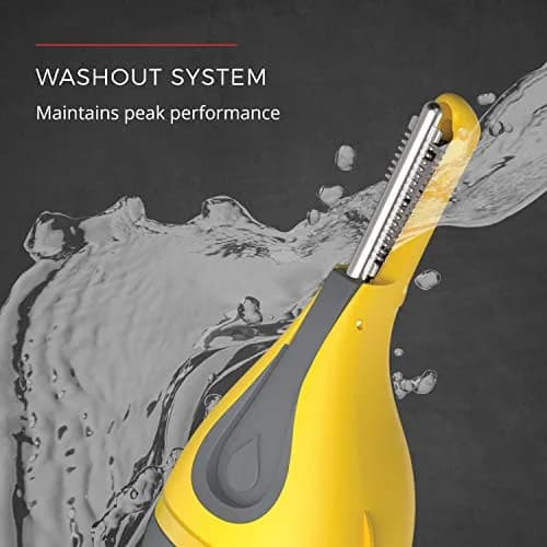 Remington Virtually Indestructible Nose, Ear & Brow Trimmer, Yellow, NE3871 | Waterproof, Rechargeable, Stainless Steel Blades thumbnail 2