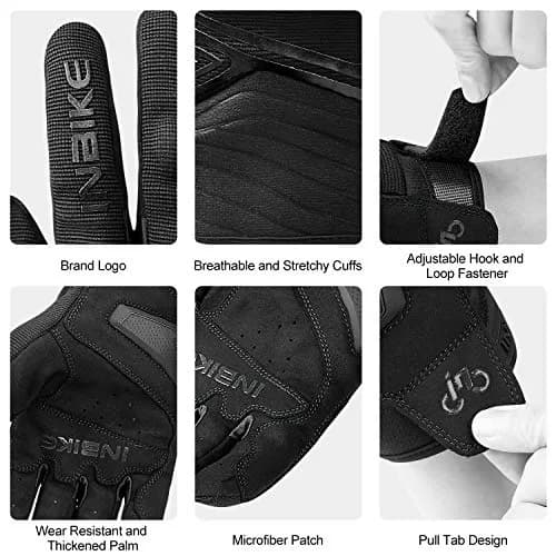 INBIKE Breathable Mesh Motorcycle Gloves with Touchscreen, TPR Palm Pad, Black X-Large | Grips & Protects thumbnail 5