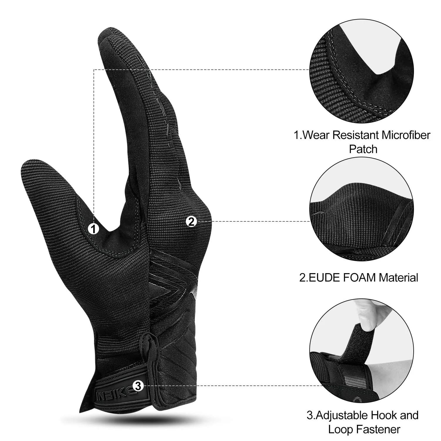 INBIKE Breathable Mesh Motorcycle Gloves with TPR Palm Pad & Touchscreen Small | Riding Protection for Indian Roads - view 4