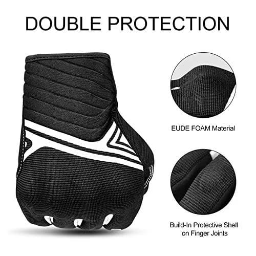 INBIKE Breathable Mesh Motorcycle Riding Gloves with Touchscreen & TPR Palm Pad, Black/White, Small | Lightweight & Flexible for Summer thumbnail 8