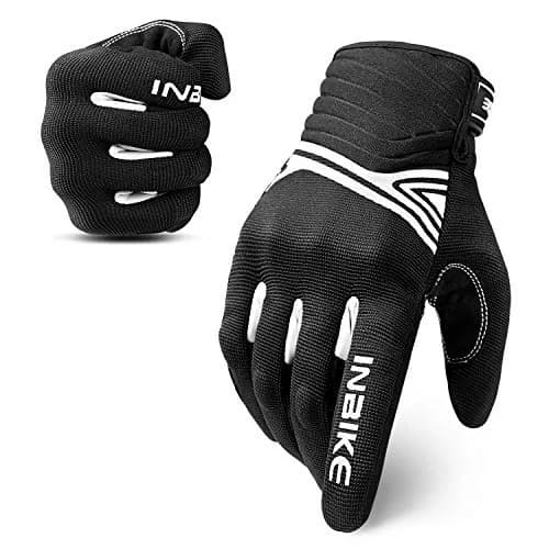 INBIKE White XX-Large Breathable Mesh Motorcycle Gloves with TPR Palm Pad & Touchscreen - main product image